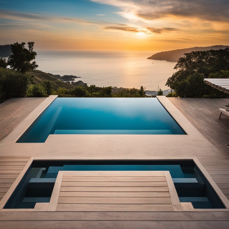 Infinity pool with ocean view