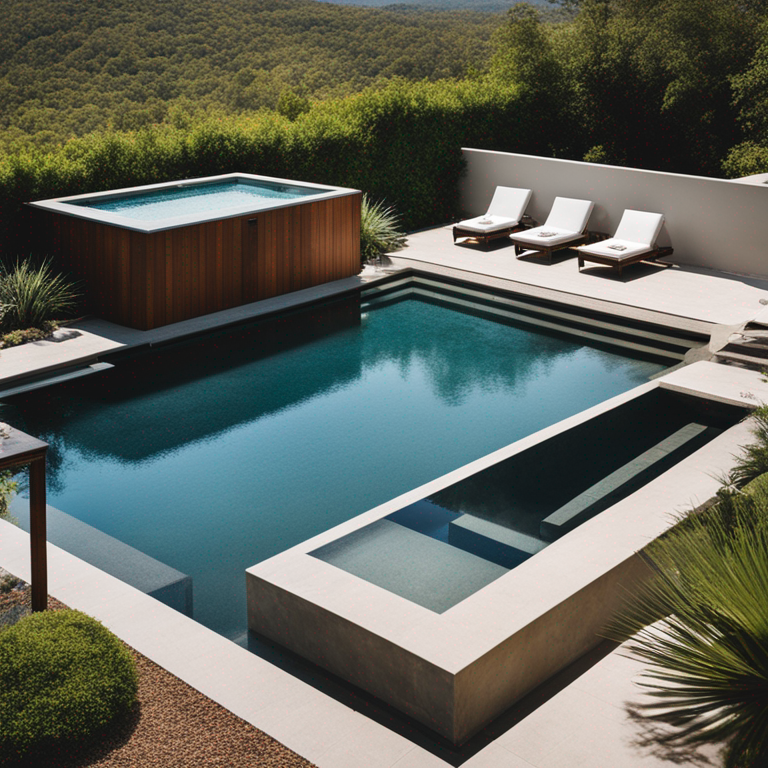 A beautiful pool with monolithic coating