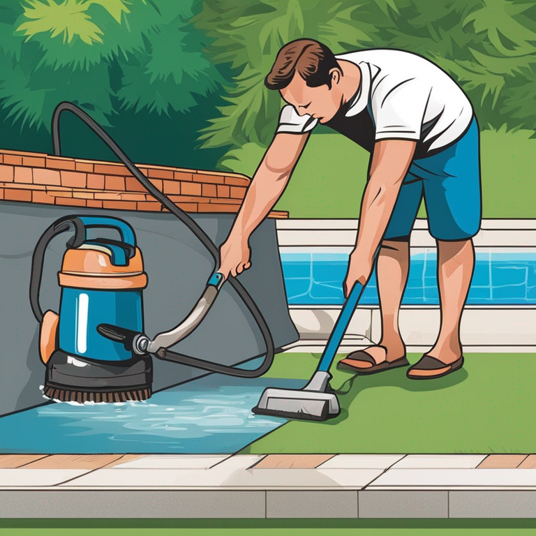 Pool cleaner vacuuming pool with return closed