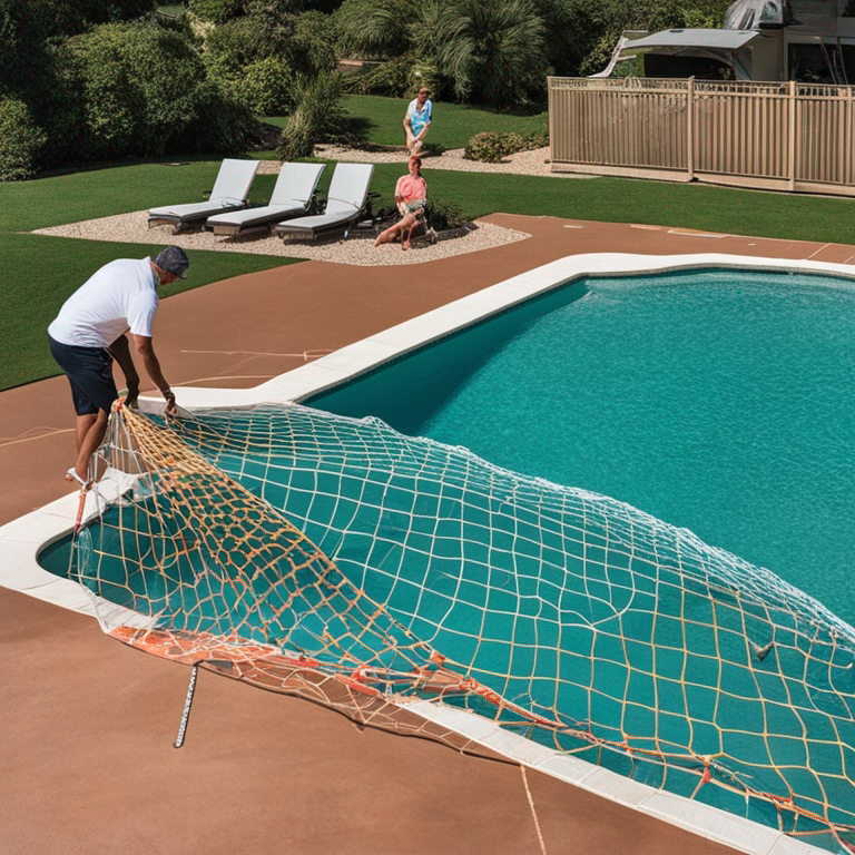 Rede de proteção para piscina