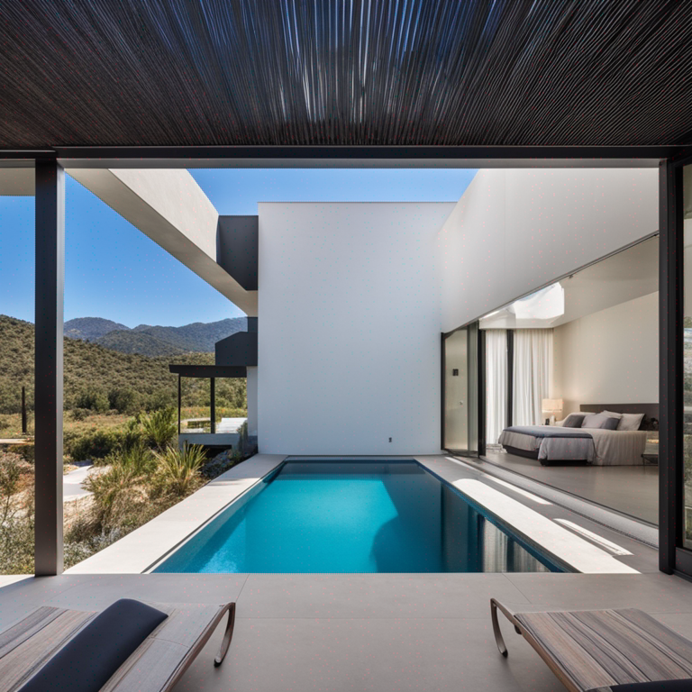 Stunning modern pool with monolithic coating