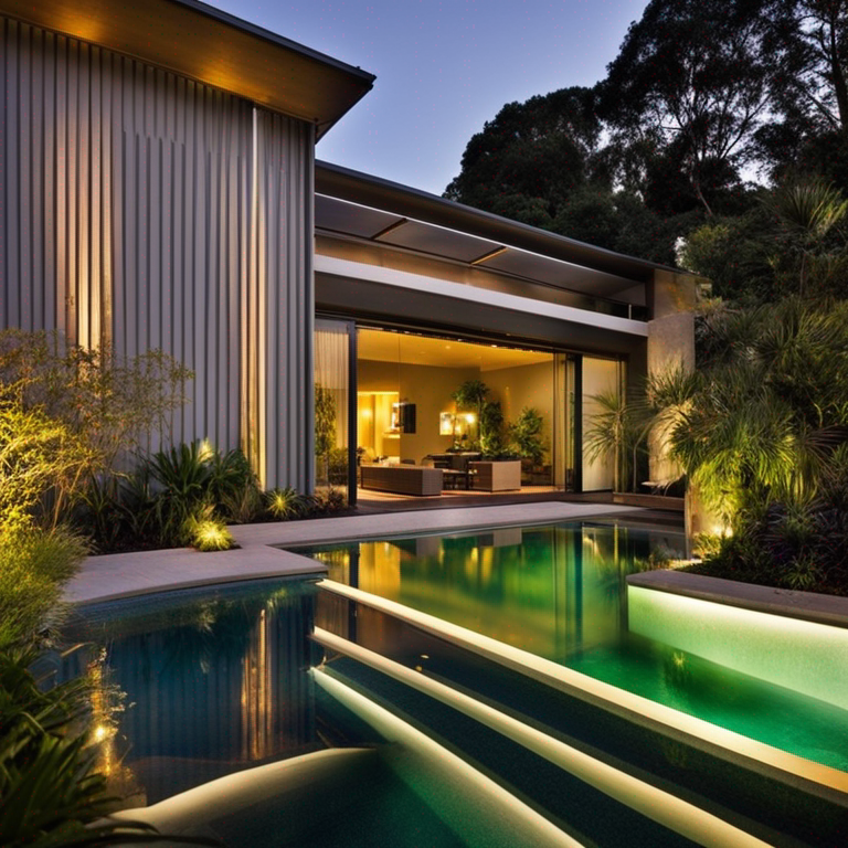 A stunning pool with LED lighting system