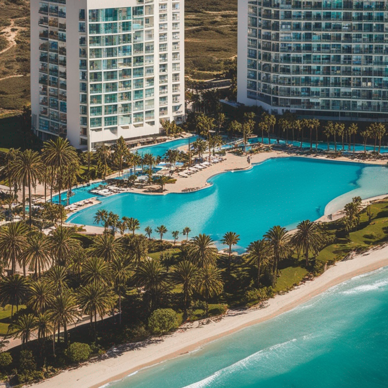 Aerial view of the San Alfonso del Mar pool in Chile